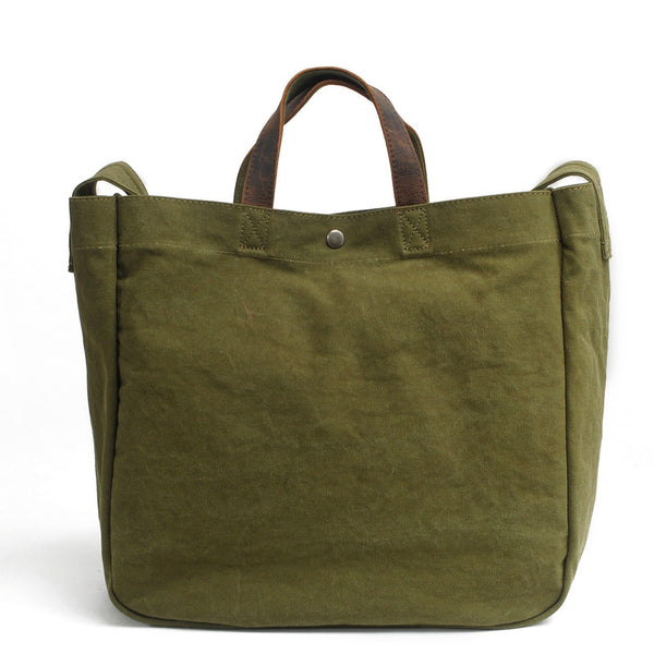 Cute Canvas Mens Womens White Handbag Tote Bag Shoulder Bag Tote Purse For Men - iwalletsmen