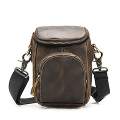 Leather Mens Cell Phone Holster Belt Pouch Mens Side Bag Shoulder Bag for Men - iwalletsmen