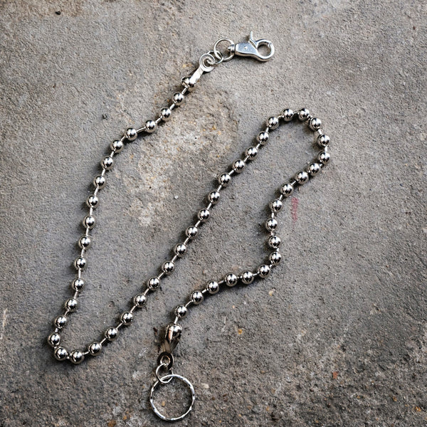 Badass Silver Bead Womens Mens Pants Chain Fashion Wallet Chain For Men - iwalletsmen