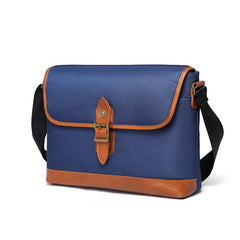 Blue Nylon Leather Mens Casual Side Bag Small Messenger Bags Casual Courier Bags for Men - iwalletsmen