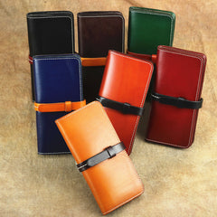 Handmade Womens Leather Long Wallet Bifold Long Wallets Card Wallet Clutch Wallet for Ladies - iwalletsmen