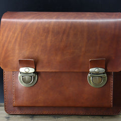Handmade Vintage Coffee Leather Mens Camera Shoulder Bags Camera Messenger Bag for Men - iwalletsmen