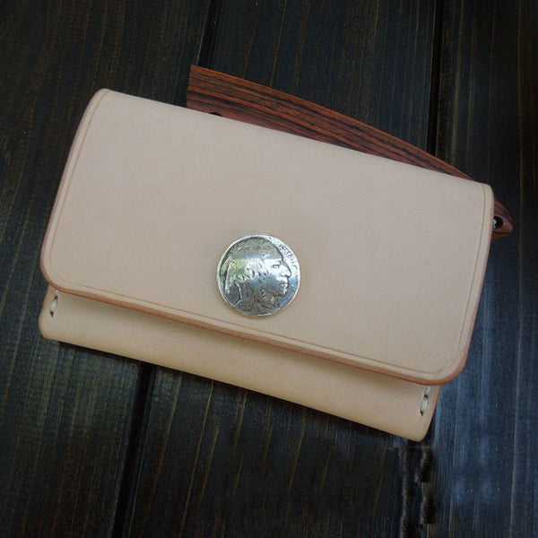 Handmade Leather Mens Cool billfold Wallet Card Holder Small Card Slim Wallets for Men