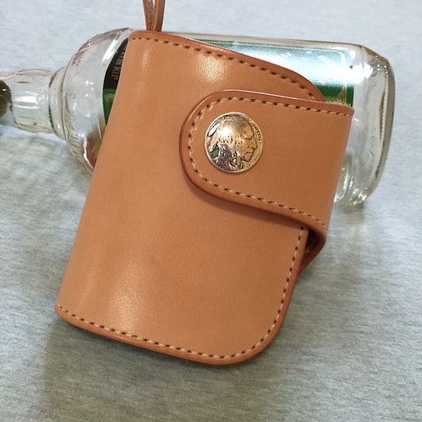 Handmade Leather Biker Wallet Mens Cool billfold Chain Wallet Trucker Wallet with Chain