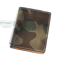 Cool Leather Mens Camouflage License Wallets Front Pocket Wallet Slim Card Wallet for Men - iwalletsmen