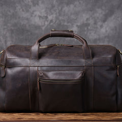 Genuine Leather Mens Cool Weekender Bag Travel Bag Duffle Bags Overnight Bag Holdall Bag for men