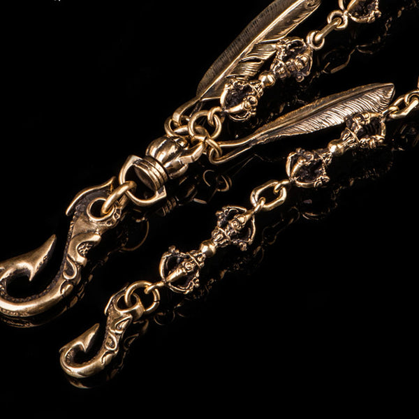 Brass biker trucker Tibetan Keychain wallet Chain for chain wallet biker wallet trucker wallet