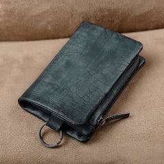 Handmade Mens Cool Leather Small KeyChain Wallet Men Small Wallet for Men - iwalletsmen