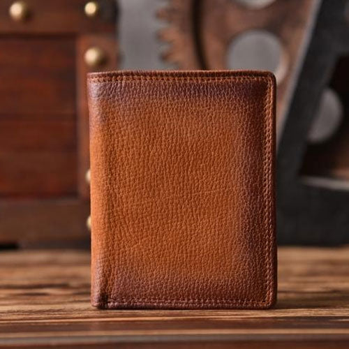Handmade Mens Cool billfold Leather Wallet Men Small Slim Wallets Bifold for Men - iwalletsmen
