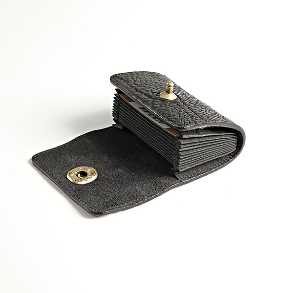 Handmade Black Leather Mens Cool Slim Leather Wallet Men Brown Small Wallet Card Holders for Men - iwalletsmen