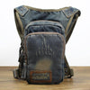 Denim  Mens Waist Bag DropLeg Pouch Bag Blue Hip Bag Fanny Pack For Men - iwalletsmen