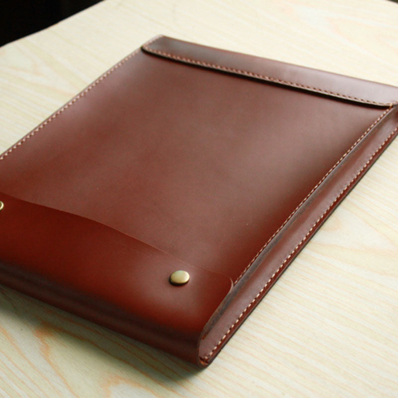Handmade Mens Leather iPad Case Leather File Case Holder - iwalletsmen
