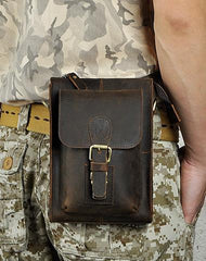 Leather Belt Pouch for Men Waist Bag Cell Phone Holsters BELT BAG Shoulder Bags For Men - iwalletsmen
