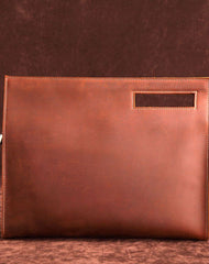 Dark Brown MENS LEATHER SLIM CLUTCH ENVELOPE BAG CLUTCH BAG FOR MEN - iwalletsmen