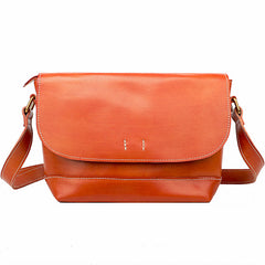 Casual Small Leather Mens Black Side Bag Brown Postman Bag Messenger Bag For Men - iwalletsmen