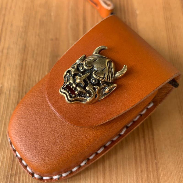 Handmade Brown Leather Audi A468X135 Mens Car Key Case Audi Car Key Holder - iwalletsmen