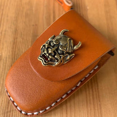 Handmade Brown Leather Audi A468X135 Mens Car Key Case Audi Car Key Holder - iwalletsmen
