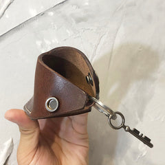 Handmade Leather Mens Cool Key Holder Car Key Wallet Brown Distressed Car Key Case for Men - iwalletsmen