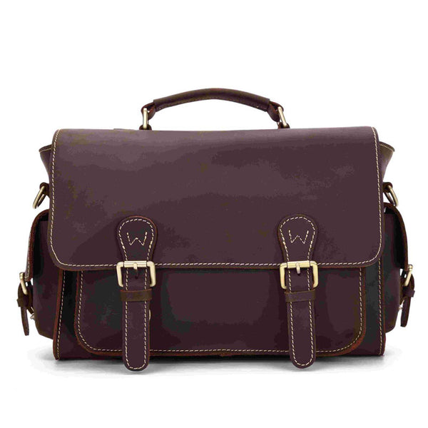 Vintage Leather Men's Shoulder Camera Bag Shoulder SLR Side Bag For Men - iwalletsmen