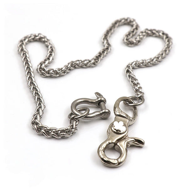 Solid Stainless Steel 18''Long SilverKey Chain Wallet Chain Pants Chain For Men - iwalletsmen