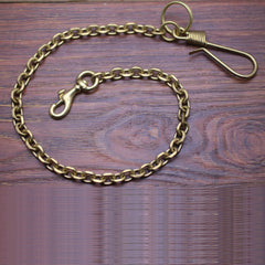 Cool Men's Handmade Brass Long Pants Chain Biker Wallet Chain For Men - iwalletsmen