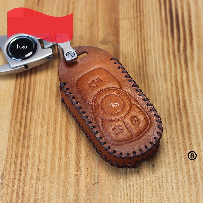 Handmade Brown Leather BUICK ENVISION Mens Car Key Case ENVISION Car Key Holder - iwalletsmen