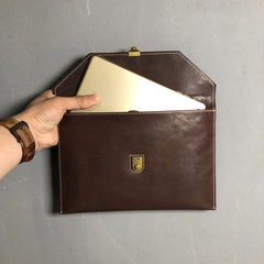 Genuine Leather Mens Clutch Cool Slim Wallet Zipper Clutch Wristlet Wallet for Men