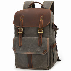CANVAS WATERPROOF MENS CANON CAMERA BACKPACK LARGE NIKON CAMERA BAG DSLR CAMERA BAG FOR MEN - iwalletsmen