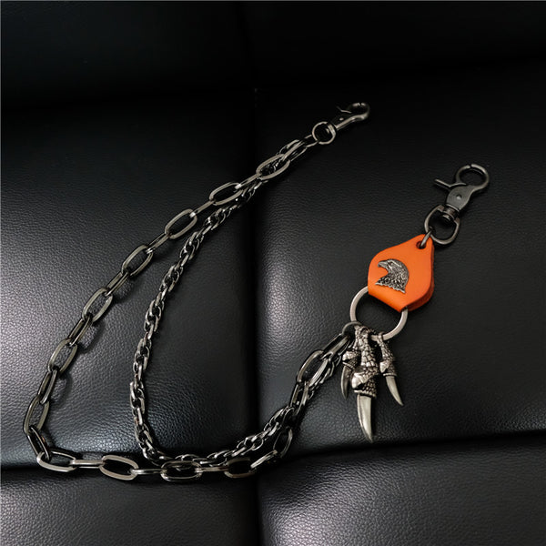 Badass Mens Eagle Double Key Long Biker Pants Chain Wallet Chain For Men - iwalletsmen