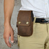 Small Mens Leather Belt Pouch Holsters Belt Cases Cell Phone Waist Pouches for Men - iwalletsmen