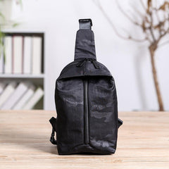 Cool Black Nylon Men's Sling Bag Camouflage Chest Bag Nylon One shoulder Backpack Sports Bag For Men - iwalletsmen
