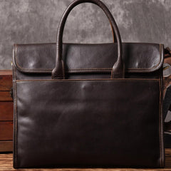 Genuine Leather Mens Cool Messenger Bag Briefcase Work Bag Business Bag for men
