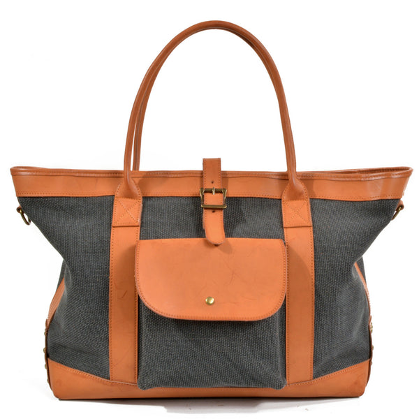 Cool Canvas Leather Mens Womens Casual Shopping Bag Tote Bag Shoulder Bag Tote Purse For Men - iwalletsmen