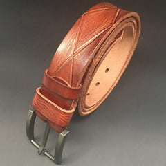 Handmade Cool Coffee Brown Leather Mens Belt Brown Leather Belt for Men - iwalletsmen