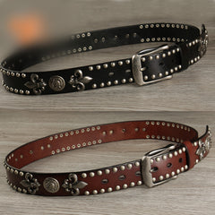 Handmade Genuine Custom Punk Biker Leather Mens Leather Men Belt for Men - iwalletsmen