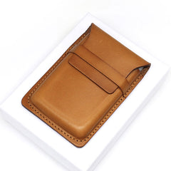 Badass Leather Mens Card Wallet Front Pocket Wallets Small Slim Wallet Change Wallet for Men - iwalletsmen