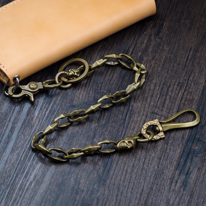 Solid Men's Handmade Horseshoe Buckle Key Chain Pants Chains Biker Wallet Chain For Men - iwalletsmen