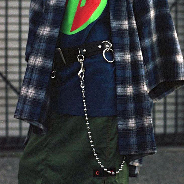 Fashion Womens Men's Beaded Hip Hop Pants Chain Biker Wallet Chain For Men - iwalletsmen