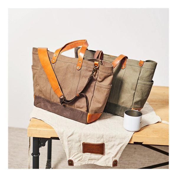 Canvas Leather Mens 14 inches Green Tote Messenger Bags Canvas Handbag Canvas Shoulder Tote for Men Women - iwalletsmen