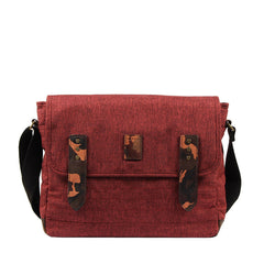Casual Gray Oxford Cloth Mens Ancient Side Bag Messenger Bags Ancient Red Oxford Cloth Courier Bag for Men - iwalletsmen
