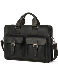 Leather Vintage Mens Briefcase Lawyer Briefcases Laptop Briefcase Business Briefcase For Men - iwalletsmen