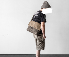 Canvas Mens Cool Small Messenger Bag iPad Bag Chest Bag Bike Bag Cycling Bag for men - iwalletsmen