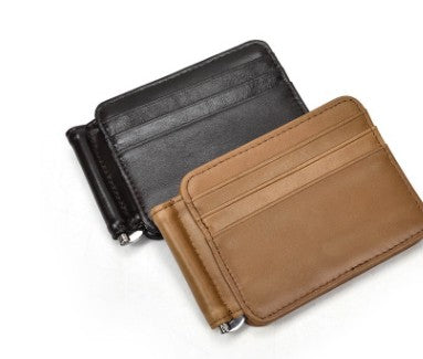 Leather Mens Slim Money Clip