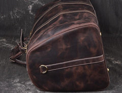Vintage Leather Mens Large Weekender Bag Travel Bag Duffle Bag - iwalletsmen