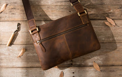 Vintage Leather Mens Cool Messenger Bag Shoulder Bags  for Men - iwalletsmen