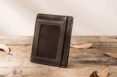 Leather Mens Slim Card Holder Front Pocket Wallets Card Wallet for Men - iwalletsmen