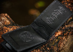 Handmade Leather License Wallet Tooled Mens billfold Wallet Cool Leather Wallet Slim Wallet for Men
