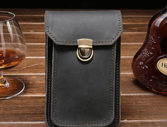 Leather Mens Cigarette Cases with Belt Loop Cell Phone Holster Belt Pouch for Men - iwalletsmen