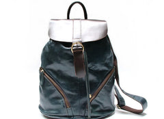 Cool Green Mens Leather Backpack Travel Backpacks Laptop Backpacks for men - iwalletsmen