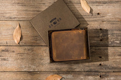 Cool Leather Vintage Mens Small Wallets Zipper billfold Wallets for Men - iwalletsmen